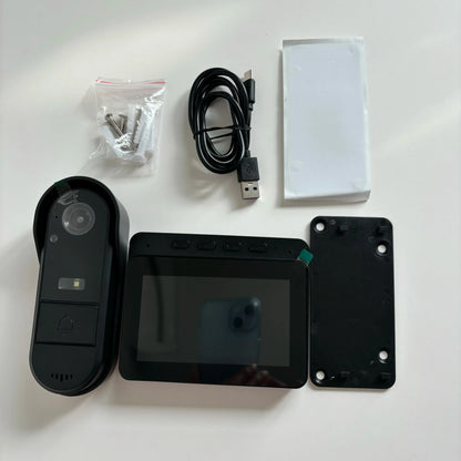 4.3" HD Wireless Video Doorbell — Night Vision, Waterproof Smart Home Intercom Camera