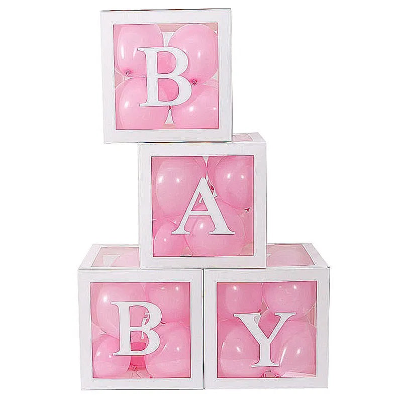 Transparent Letter Balloon Box - Ideal for Baby Showers, Birthdays, and Weddings - Party Supplies for 1st Birthdays and More!