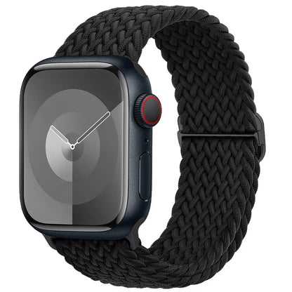 Braided Solo Loop Apple Watch Ultra Band – Elastic Nylon Sport Bracelet for iWatch SE, Series 3–9 (38mm–49mm) Strap