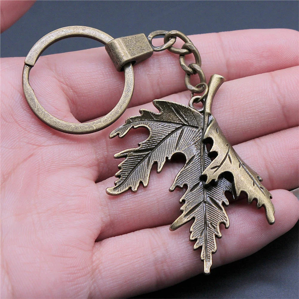 New Fashion Men 30mm Metal Alloy Keychain with Vintage Heart, Flower, Rose, Sunflower & Tree Pendant DIY Keyring Holder Chain Accessory