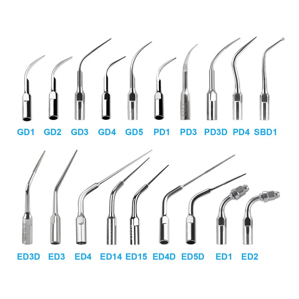 AZDENT 5pcs Dental Scaler Tips – Compatible with EMS, WOODPECKER, SATELEC, DTE, NSK Ultrasonic Scalers