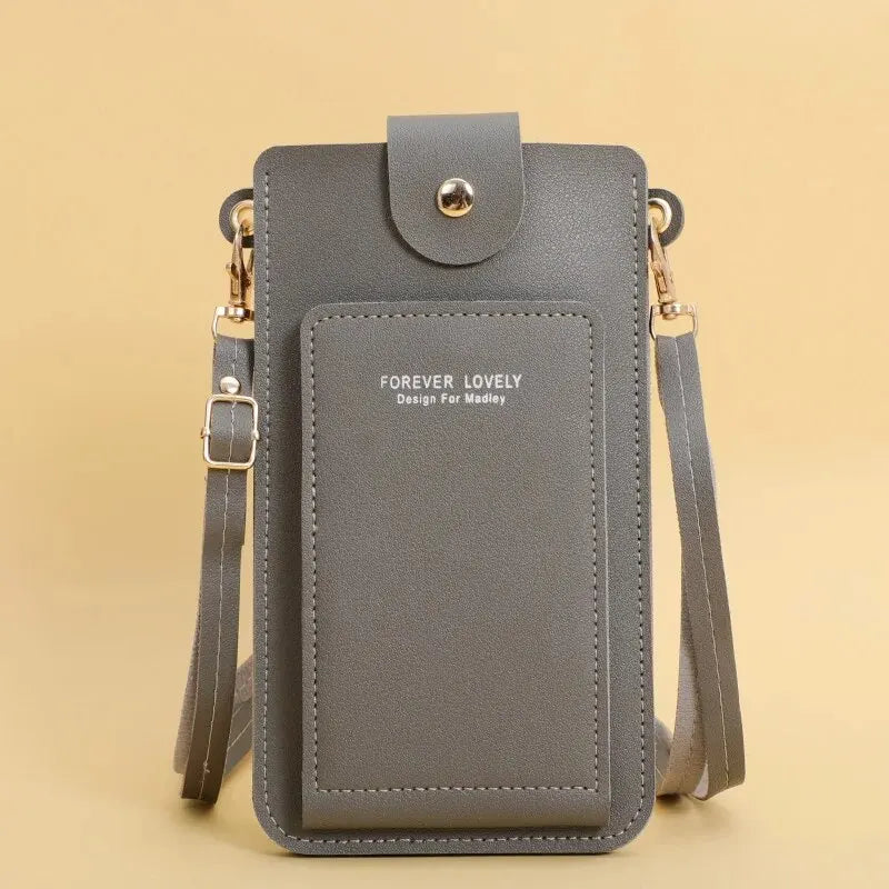 Women's Soft Leather Wallet & Touch Screen Phone Purse – Crossbody Shoulder Bag Handbag