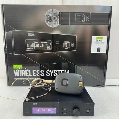 SLXD Wireless Microphone System – 500/600/800MHz 4-Pin Headset with KSM8/Beta58, Professional Audio for Stage & Karaoke