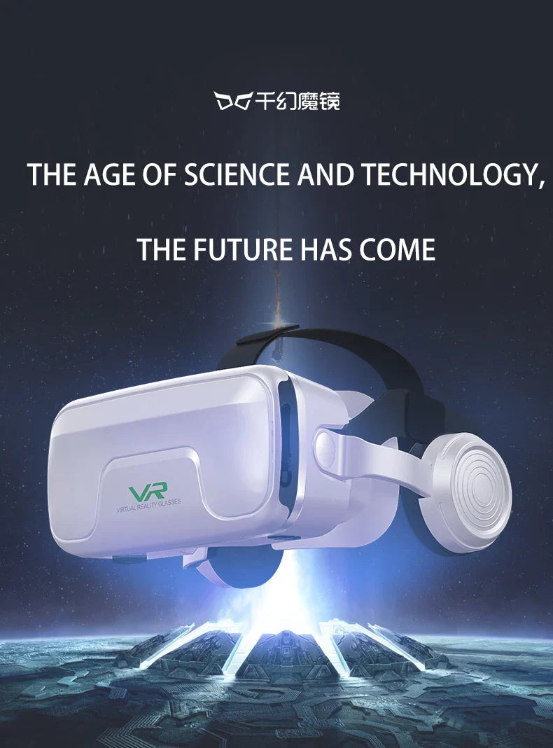 Shinecon 3D VR Headset – Virtual Reality Glasses with Helmet Lenses for Smartphones