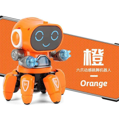 Dance Music Robot Octopus Toy – 6-Claw Spider Vehicle Robot with Lights & Sound, Early Education Birthday Gift for Kids