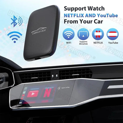 5-in-1 CarPlay AI Box – Wireless Android Auto Adapter and Multimedia Player for YouTube, Netflix, and Auto Connect