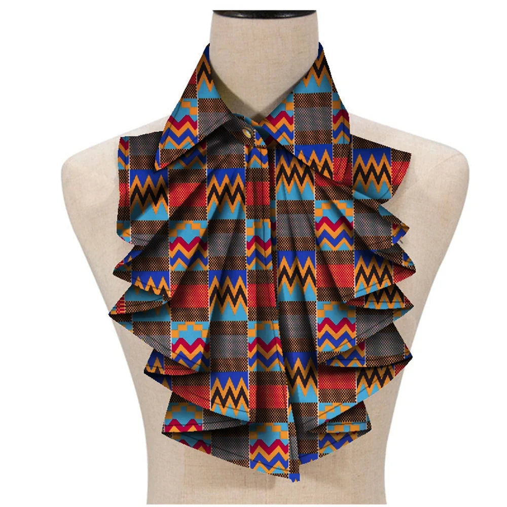 African Print Ankara Triangle Tie for Women - Stylish Wax Fabric Cravat WYA027