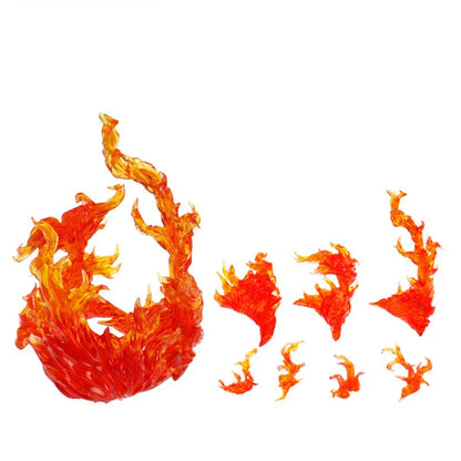 Ice & Whirlwind Flame Special Effects Scene — Luffy, Ace & Bakugou Action Figure Display Toys