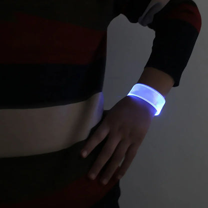 Silicone Sound Controlled LED Light Bracelet - Light-Emitting Bracelet for Entertainment Parties, Wristband with Halloween Theme