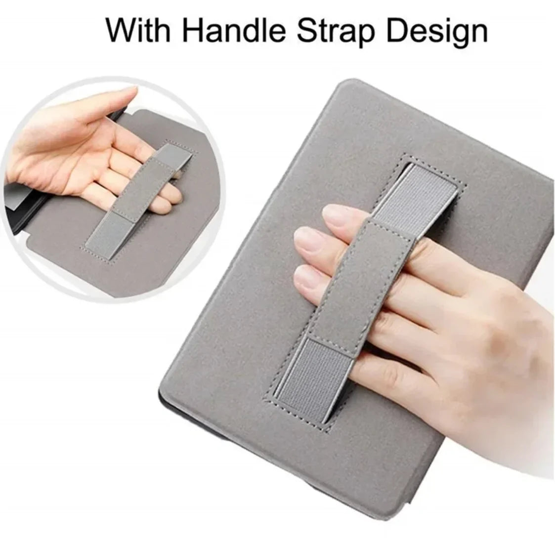 Kindle 10th Gen 6" Leather Case – Hand Strap & Screen Protector Cover with Wake/Sleep Function (2019, J9G29R)