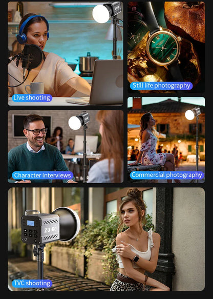 LED Fill Light Handheld COB Photography Light - Dual Color, Gentle Light for Outdoor Shooting, YouTube, TikTok, Vlog with Remote Rocker