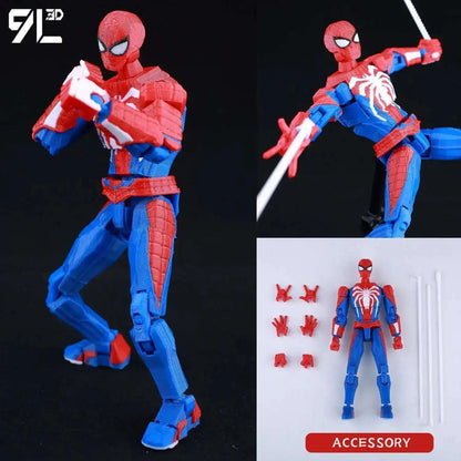 9L3D Superman & Batman Action Figures – Multi-Jointed Poseable LUCKY13 Titan13 Collectible Hero Toys