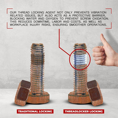 Threadlocker 243/271 Adhesive Sealant - Blue Medium-to-High Strength, Oil & Heat Resistant
