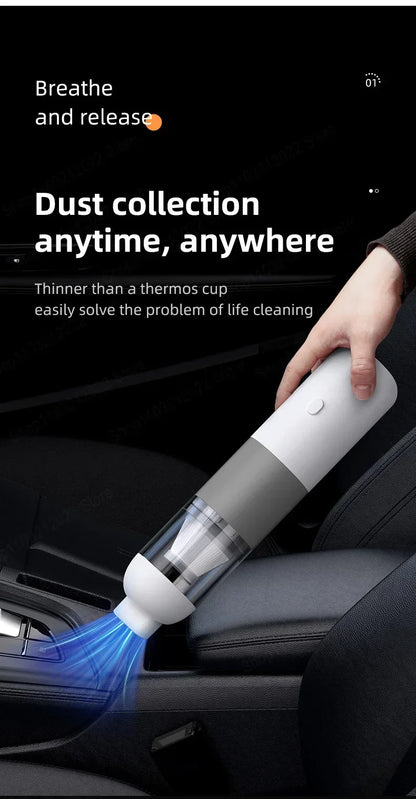 3-in-1 Wireless Car Vacuum Cleaner – Portable Mini Handheld Dust Catcher for Auto Interior Cleaning