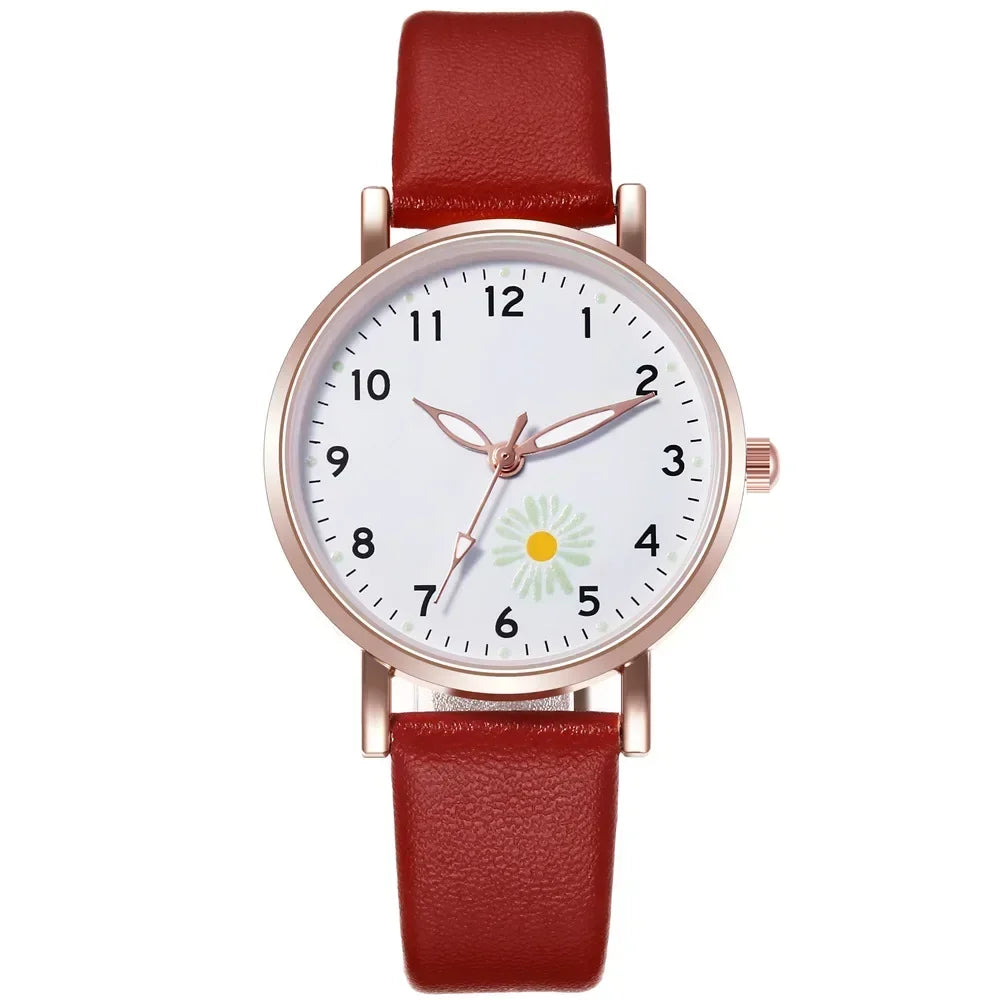 Luxury Luminous Retro Women’s Quartz Watch – Leather Strap Ladies Wristwatch