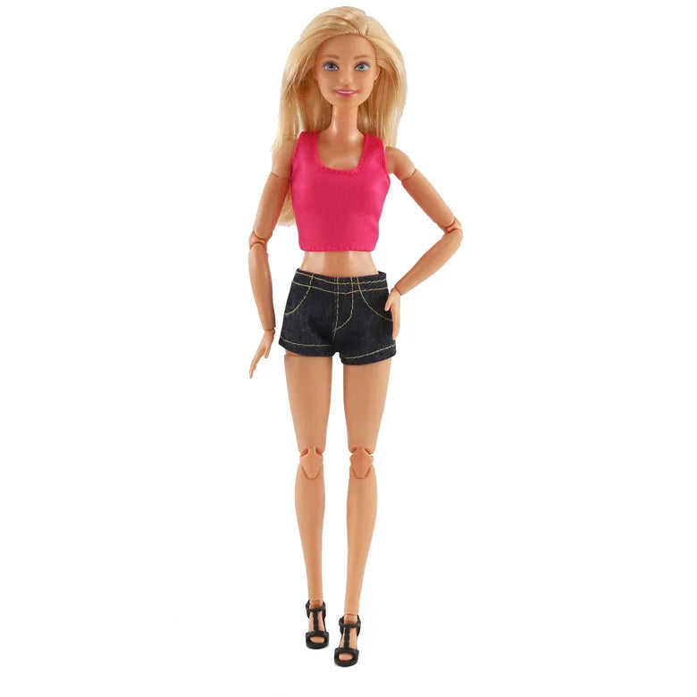 Fashion Doll Clothes for Barbie – Casual Dress, Pants & Trousers Outfit Accessories for Girls Gift Toy