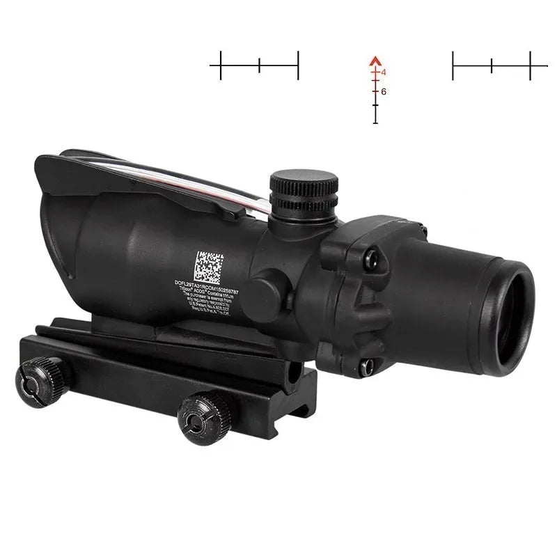 4X32 Hunting Riflescope – Fiber Optic Green & Red Dot Illuminated Reticle Tactical Sight