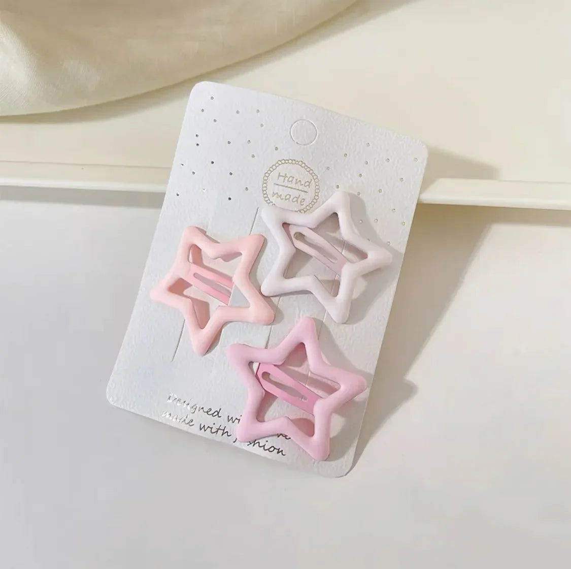 3PCS Candy Color BB Hair Clips – Y2K Star Heart Rectangle Metal Snap Barrettes for Girls & Women Cute Hair Accessories