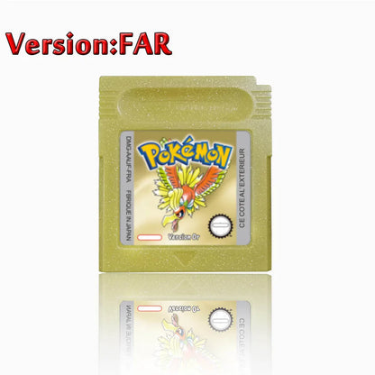 Pokemon GBC Game Cartridge - 16-Bit Video Game Card in Red, Blue, Crystal, Gold, Silver & Yellow Versions