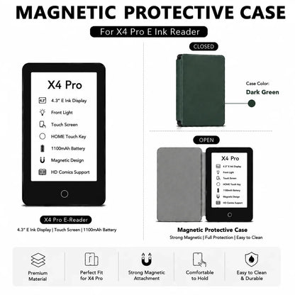XTEINK X4Pro E-Reader - 3.7-Inch Portable E-Ink Reader with 16GB Storage & High-Resolution Display