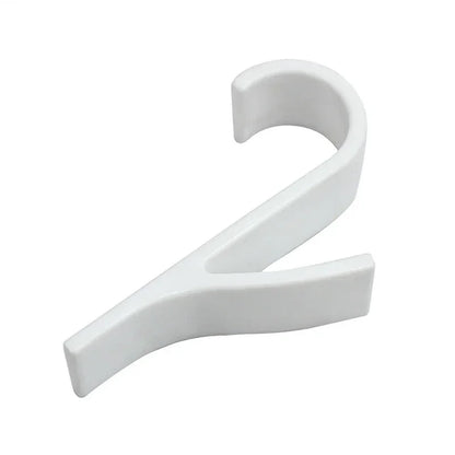 Versatile Kitchen & Bathroom Hanger Clips Storage Rack - White Clear Hanger for Heated Towel Radiator, Clothes, Scarves, Hooks, and More