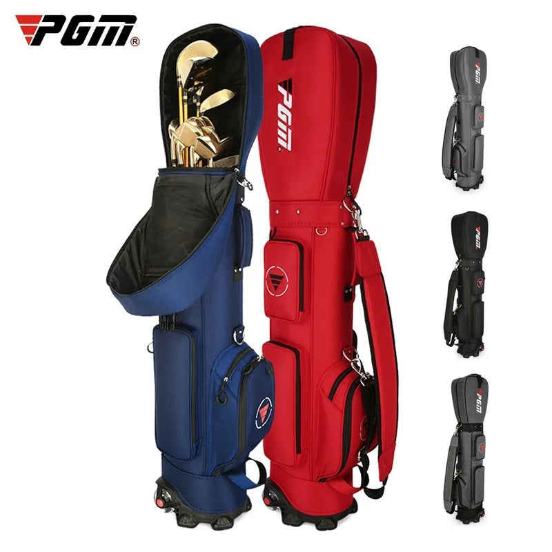PGM Ultra-Light Golf Bag with Wheels QB069 – Large Capacity Sport & Aviation Bag with Multifunctional Ball Storage
