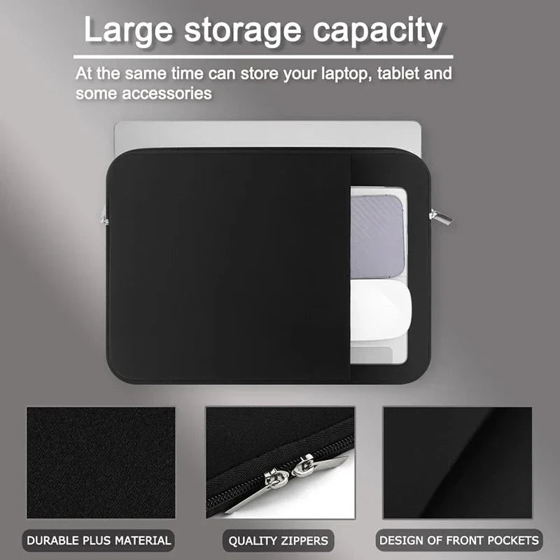Laptop Sleeve Bag Case - Protective Notebook Cover for MacBook Air Pro 13-15.6 Inch, Lenovo, Dell, HP & More