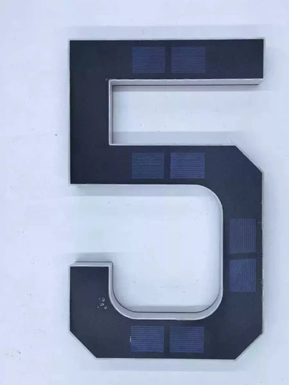 23cm Solar LED Address Sign - Smart Sensing House Number Light, Wireless Outdoor Door & Building Display