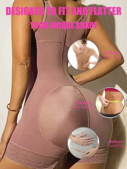Women’s Compression Body Shaper – Colombian Fajas Butt Lifter Slimming Corset for Post-Surgery Support