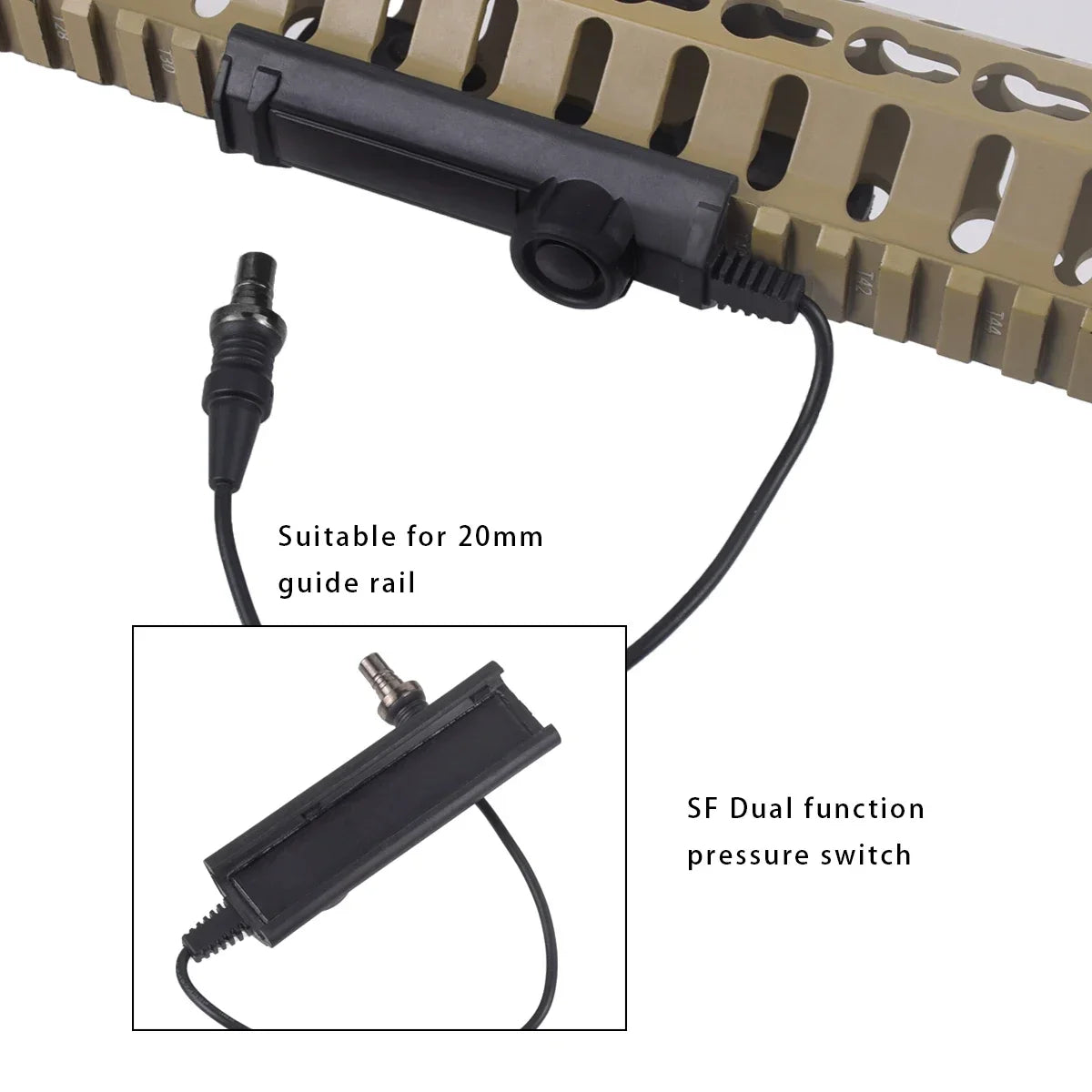 Tactical Surefire M300 M300B M300C Flashlight – Powerful Rifle & Gun Light with Dual Function Switch for Airsoft