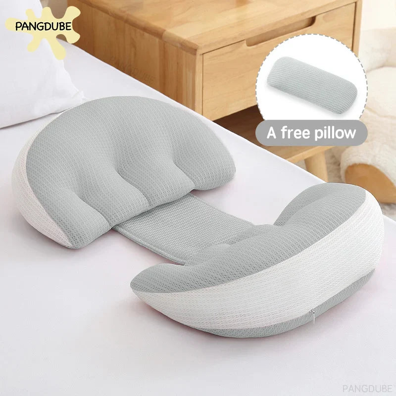 PANGDUBE Pregnancy Pillow — Cotton Body Pillow with Free Waist Support Auxiliary Pillow for Pregnant Women Sleeping