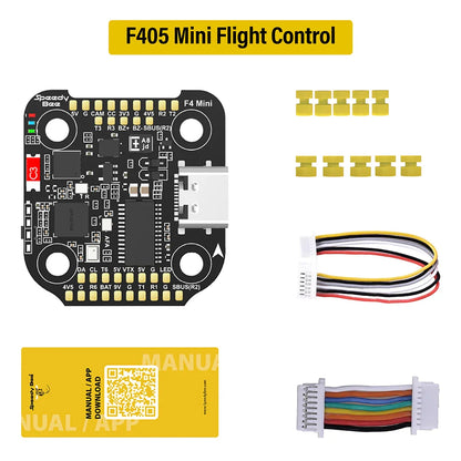SpeedyBee F405 Mini Stack FC + BLS 35A V2 4-in-1 ESC — 20x20, Dual BECs, 3–6S for FPV Racing
