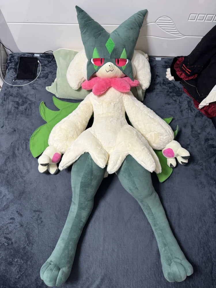 170cm Meowscarada Plush Doll — Pokemon Crystal Velvet Throw Pillow, Room Decor Anime Plush, Birthday & Christmas Gift