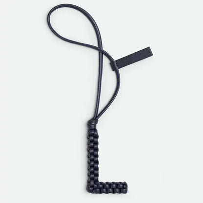 Woven Leather Letter Bag Charm – Luxury Handwoven Pendant Ornament for Women’s Handbags, Fashionable Bag Decoration Accessory