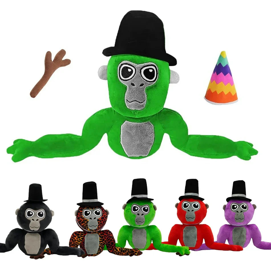 Gorilla Tag Monke Plush Toy – Cute Cartoon Stuffed Animal for Kids Birthday & Christmas Gifts
