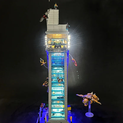 LED Light Kit for Avengers Tower - Remote-Controlled Building Block Display Lights, Christmas Gift (Blocks Not Included)