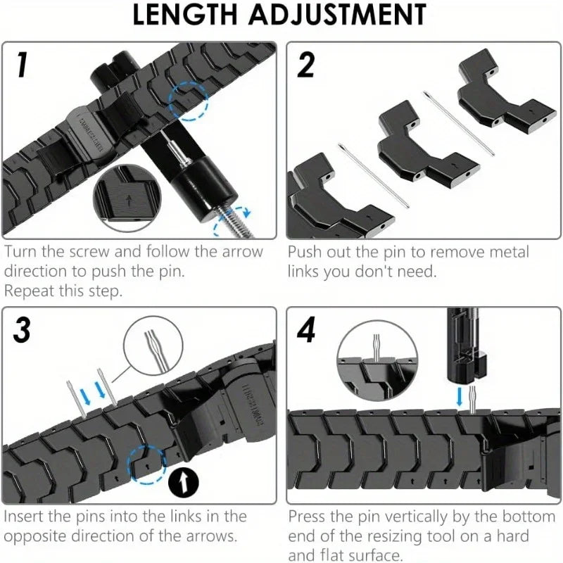 Metal Strap for Apple Watch – Stainless Steel Wristband for 49mm, 45mm, 41mm, 44mm, 42mm, 40mm – Compatible with iWatch Series Ultra, 9, 8, 7, 6, SE – Stylish Bracelet