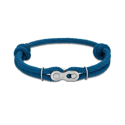 MKENDN Men’s Punk Bicycle Chain Rope Bracelet — Adjustable Nautical / Mountain Bike Magic Buckle