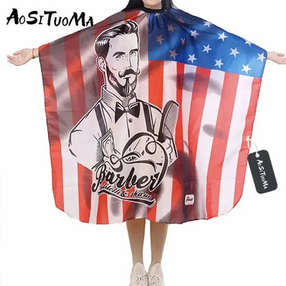 Retro Stripes Hairdressing Bibs – Non-Stick, Comfortable & Breathable Hair Apron, Hairdressing Supplies