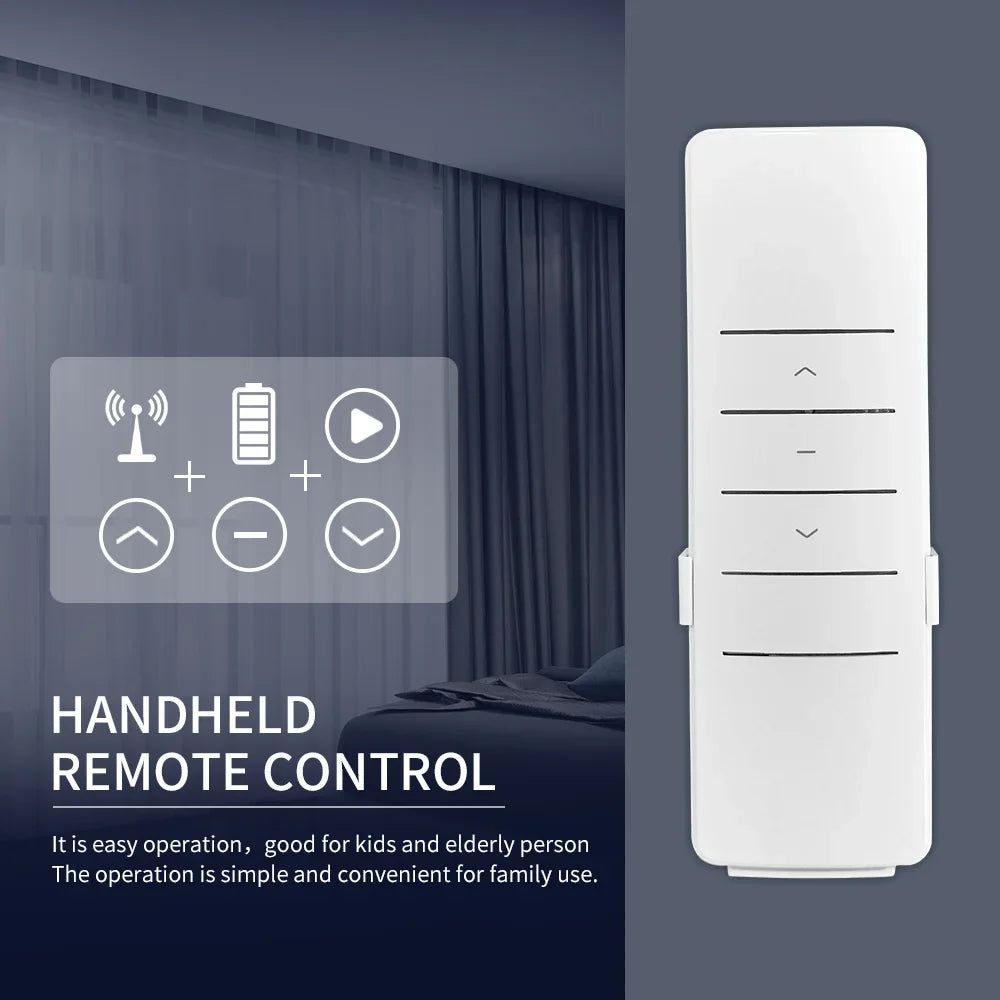 Smart Tuya WiFi/ZigBee Electric Curtain Shutter Motor – 22.5CM, RF Remote, App Control, Alexa, Google Assistant & SmartThings Compatible