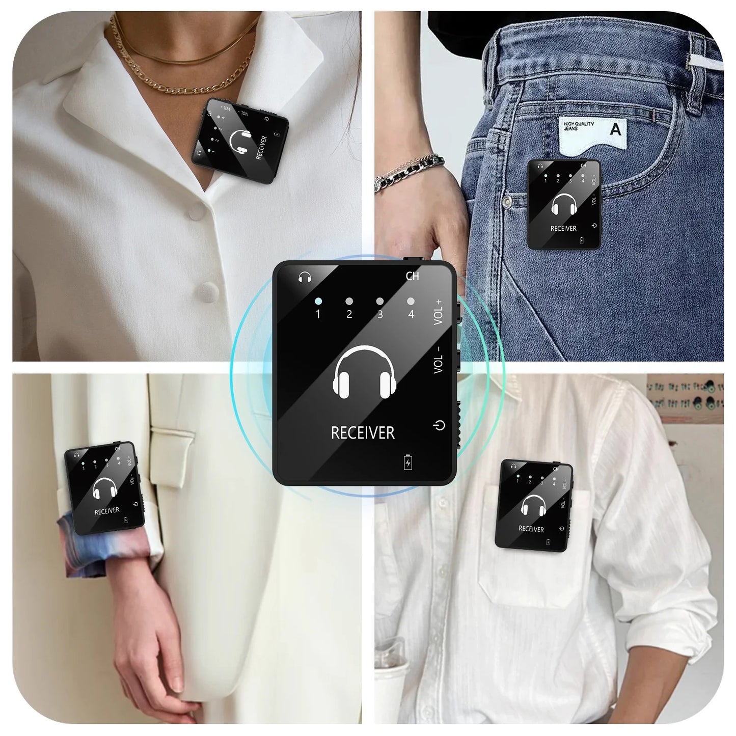 Wireless IEM In-Ear Monitoring System – Transmitter & Lavalier Receiver for Band Rehearsals