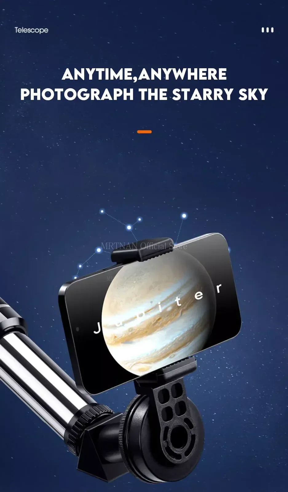 150X Astronomical Telescope – 70mm Refractor Portable Travel Scope with Phone Adapter & Wireless Remote