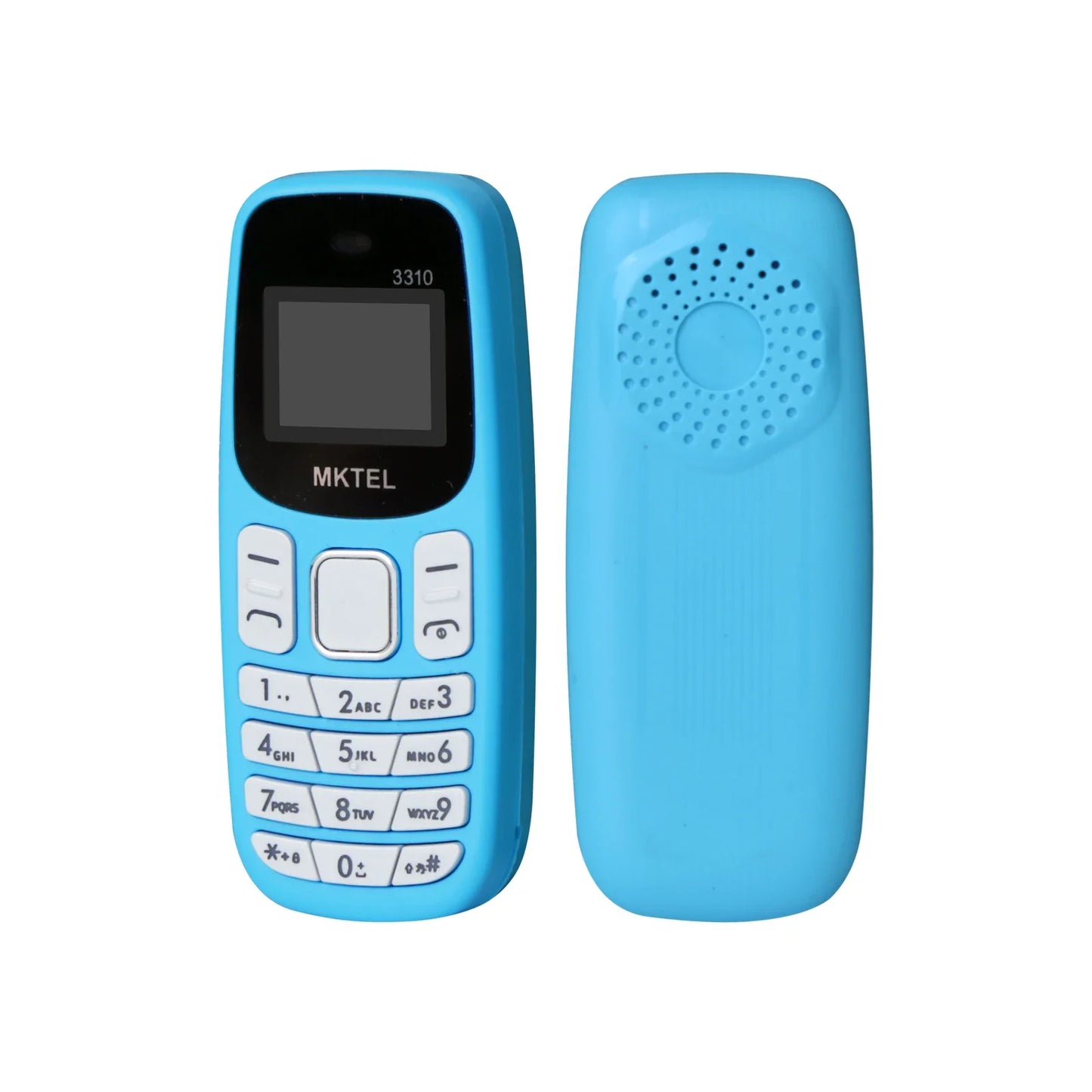 MKTEL 3310 Mini Feature Phone – Dual SIM, Dual Standby with MP3/MP4, FM Radio, Bluetooth & GPRS