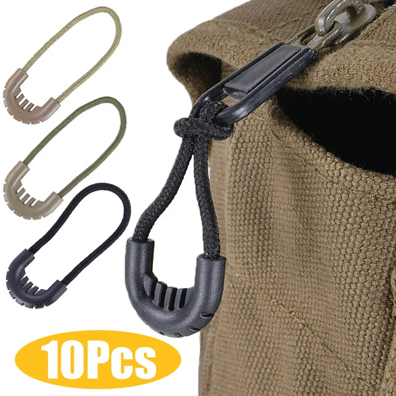 Replacement Zipper Puller — Bag, Suitcase, Backpack & Tent Zip Slider Clips and Accessories
