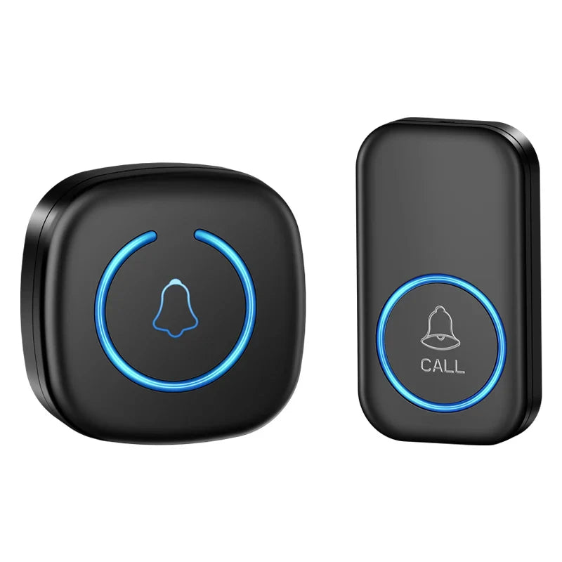 Wireless Smart Doorbell – 300M/984ft Range, 60 Melody Welcome Chimes, Remote Home Door Bell US/EU/UK Plug Options