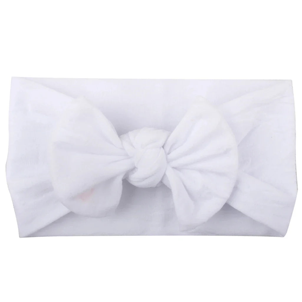 Baby Girls Rabbit Ear Bow Headband – Soft Knot Hairband for Newborns, Infants & Toddlers Photo Props