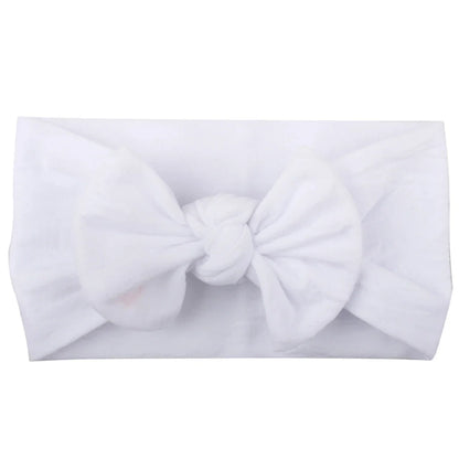 Baby Girls Rabbit Ear Bow Headband – Soft Knot Hairband for Newborns, Infants & Toddlers Photo Props