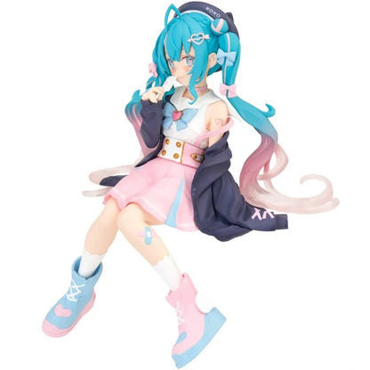 New Hatsune Miku Anime Figure – Pink Sakura Sitting PVC Action Figure, Model Toy Decoration & Collectible Gift