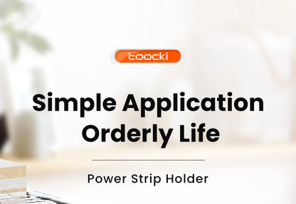 Toocki Punch-Free Wall-Mounted Power Strip Holder – Socket Fixer & Home Power Organizer for Kitchen & Office