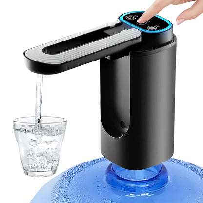 Automatic Electric Water Dispenser Pump – Portable Type-C Rechargeable for 5-Gallon Bottles (Black)